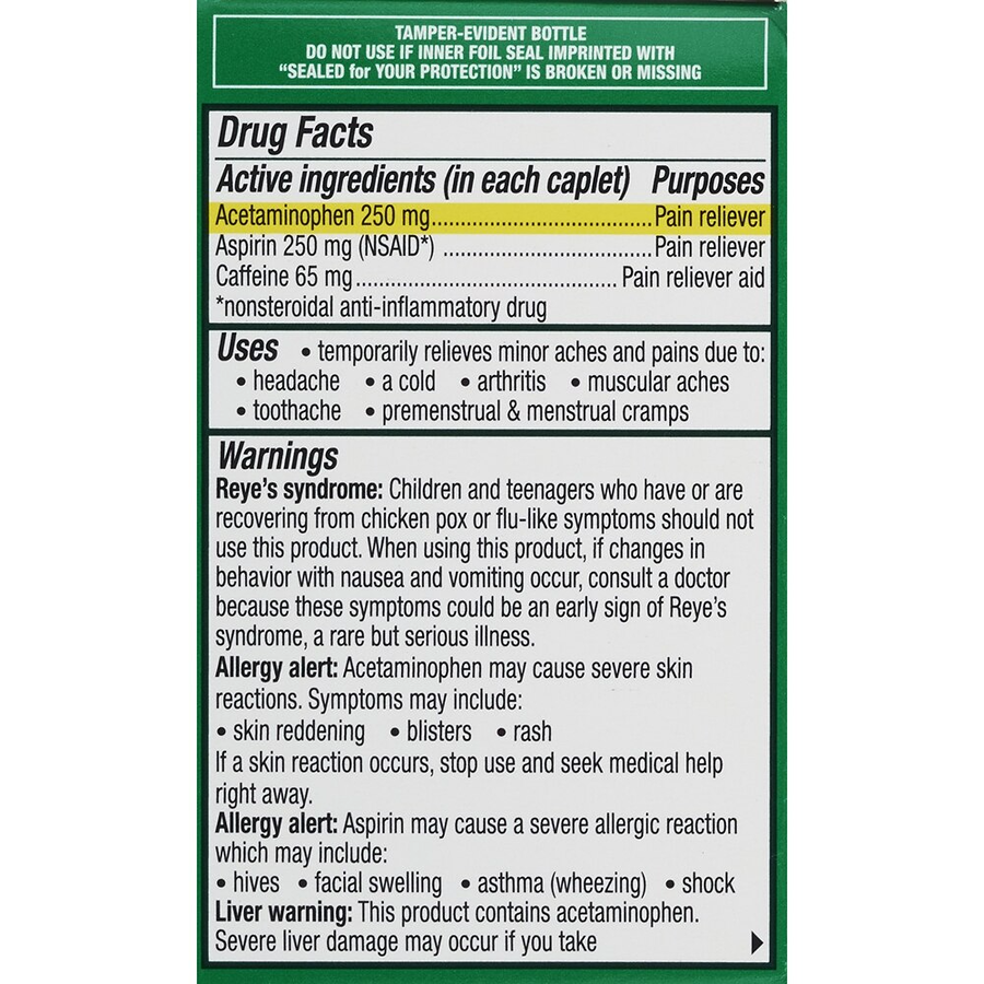 Excedrin Extra Strength Pain Relief Caplets - 24 ct