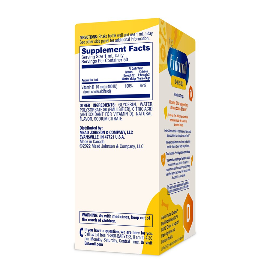 Enfamil D-Vi-Sol Infant Vitamin D Dietary Supplement Liquid Drops - 50ml