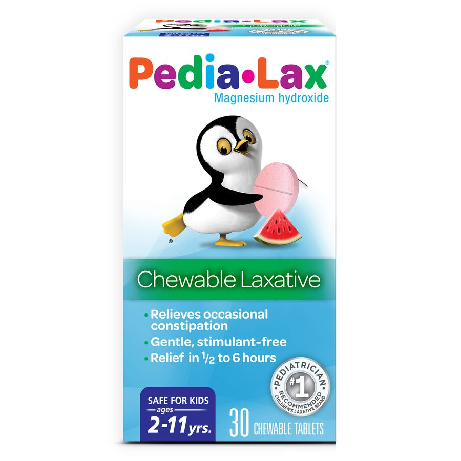 Pedia-Lax Laxative Chewable Tablets for Kids - Ages 2-11 - Watermelon - 30ct