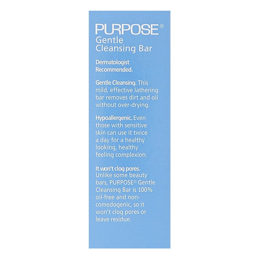 Purpose Gentle Cleansing Bar Soap, Oil Free And Hypoallergenic, 3.6oz