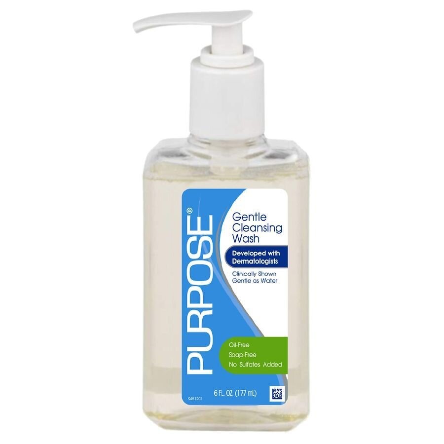 Purpose Gentle Cleansing Wash, Oil-Free and Soap-Free, No Sulfates Added, 6 fl oz