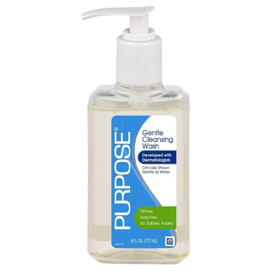 Purpose Gentle Cleansing Wash, Oil-Free and Soap-Free, No Sulfates Added, 6 fl oz