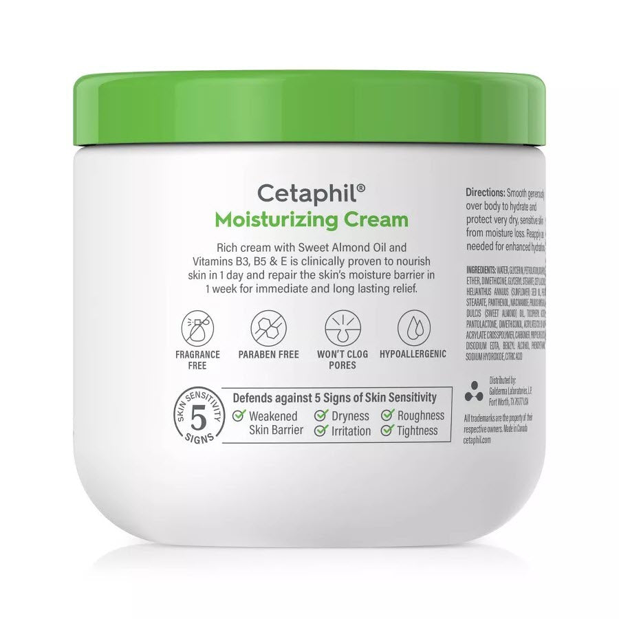 Cetaphil Moisturizing Cream Hydrating Body Moisturizer - 16 fl oz