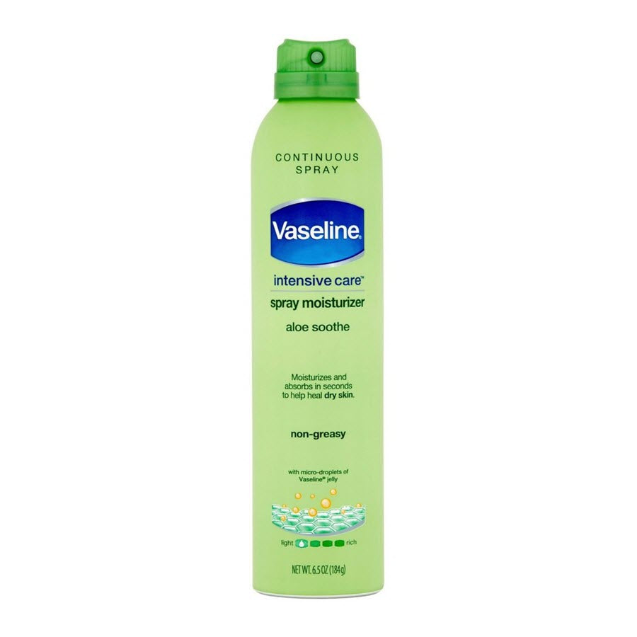 Vaseline Spray & Go Moisturizer, Aloe Fresh, 6.5 oz