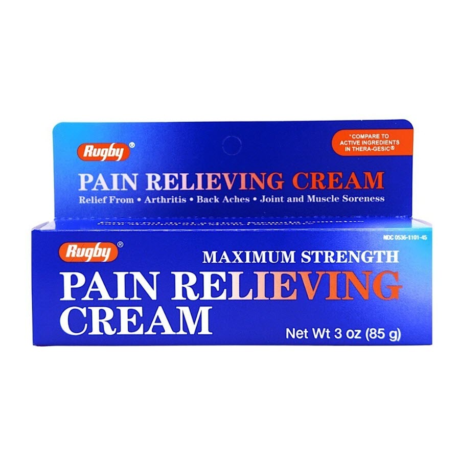 Rugby Maximum Strength Pain Relieving Cream, 3oz. Per Tube