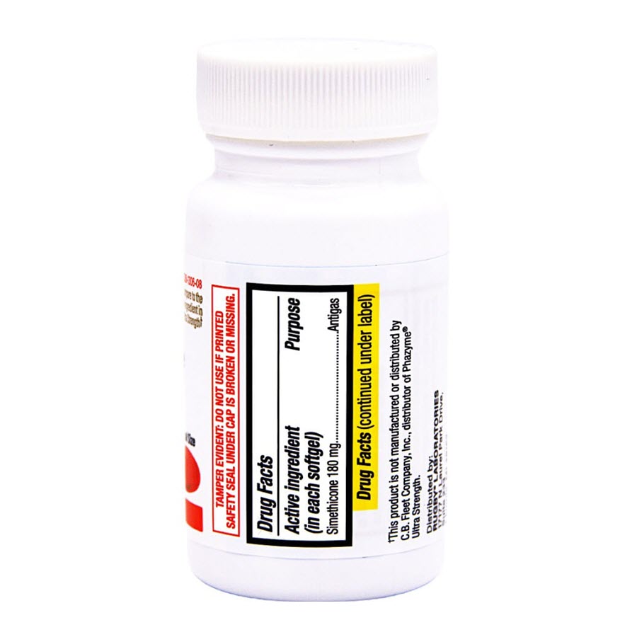 Rugby Simethicone Gas Relief Softgels, Ultra Strength, 180 mg - 60 ct