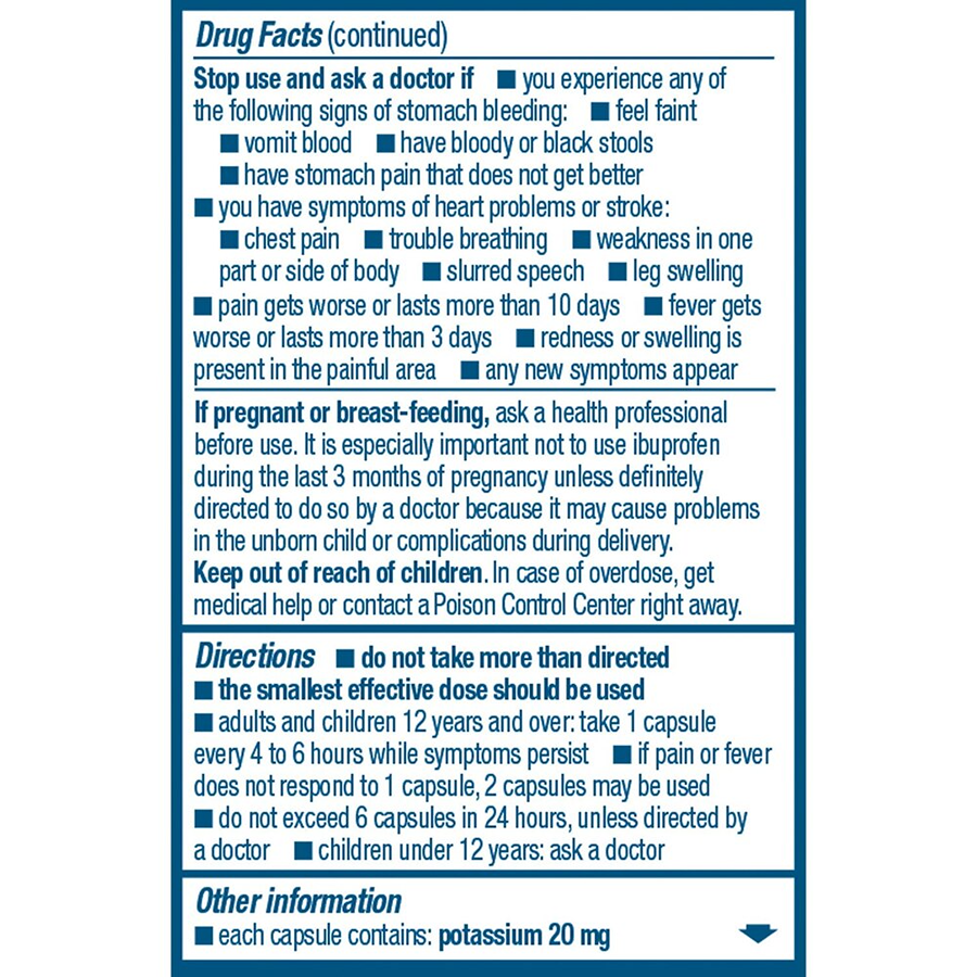 Advil Liqui-Gels Pain Reliever/Fever Reducer Liquid Filled Capsules - Ibuprofen (NSAID), 20 Count