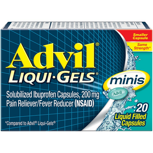 Advil Pain Reliever/Fever Reducer Liqui-Gel Minis - Ibuprofen (NSAID), 20 Count