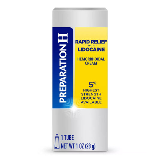 Preparation H Rapid Relief Hemorrhoid Symptom Treatment Cream with Lidocaine - 1oz