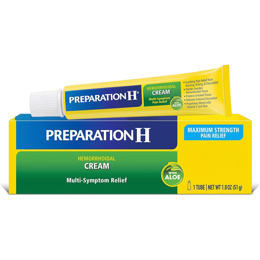 Preparation H Hemorrhoid Symptom Treatment Cream, 1.8oz