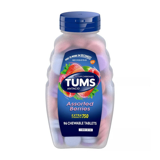 Tums Extra Strength Assorted Berries Antacid Chewable Tablets - 96ct