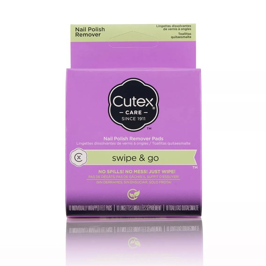 Cutex Swipe and Go Nail Polish Remover Pads - 10ct - 3.5oz