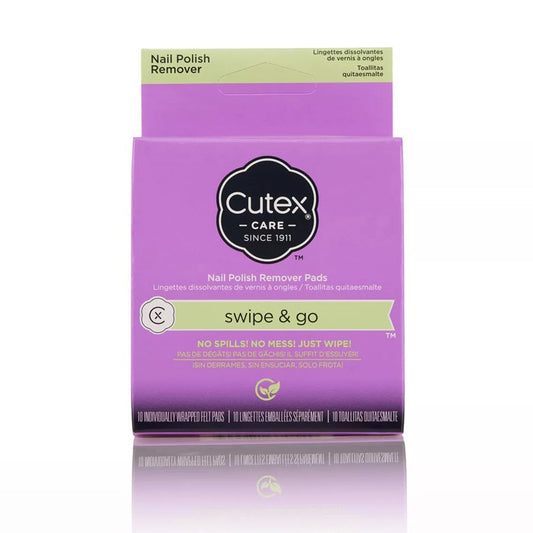 Cutex Swipe and Go Nail Polish Remover Pads - 10ct - 3.5oz