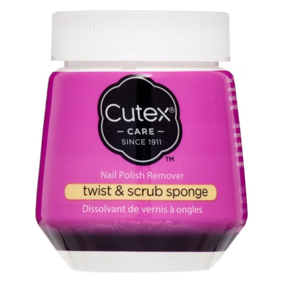 Cutex Nail Polish Remover Twist & Scrub Sponge 1.75 Fl Oz