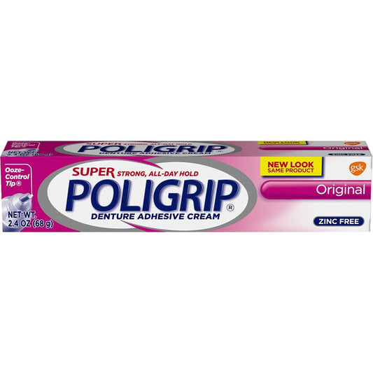 Super Poligrip Denture Adhesive Cream Original 2.40 oz