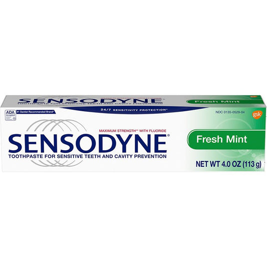 Sensodyne Fresh Mint Sensitivity Toothpaste and Fresh Breath, 4oz