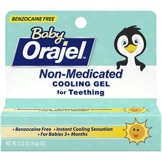 Orajel Baby Non-Medicated Cooling Teething Gel, Daytime, 0.33 oz