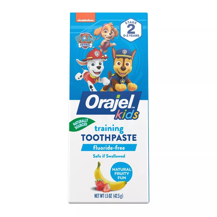 Orajel Kids Paw Patrol Fluoride-Free Training Toothpaste - Fruity Fun - 1.5oz