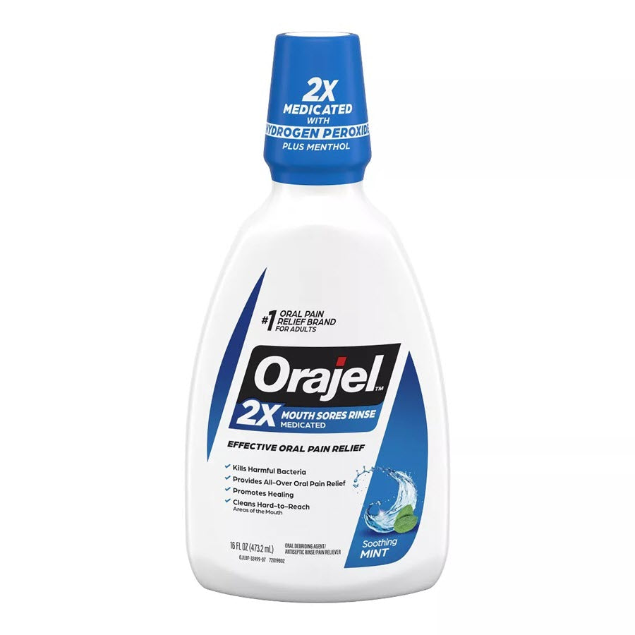 Orajel Mouth Sores Antiseptic Rinse - 16 fl oz