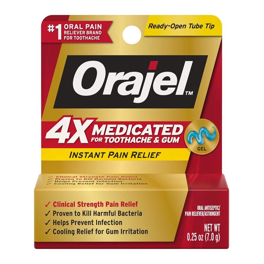 Orajel Oral Pain Reliever Fast-Acting Gel, Triple Medicated - 0.25 oz