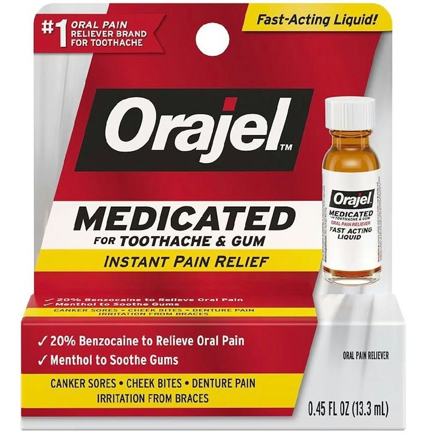 Orajel Maximum Strength Liquid, 0.45oz