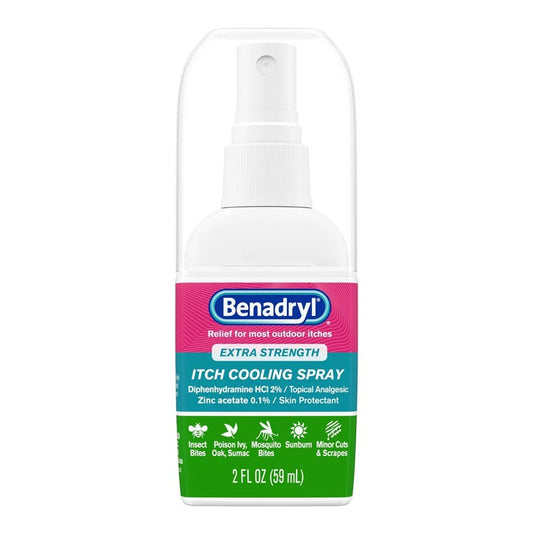 Benadryl Extra Strength Anti-Itch Cooling Spray - Travel Size - 2 fl oz