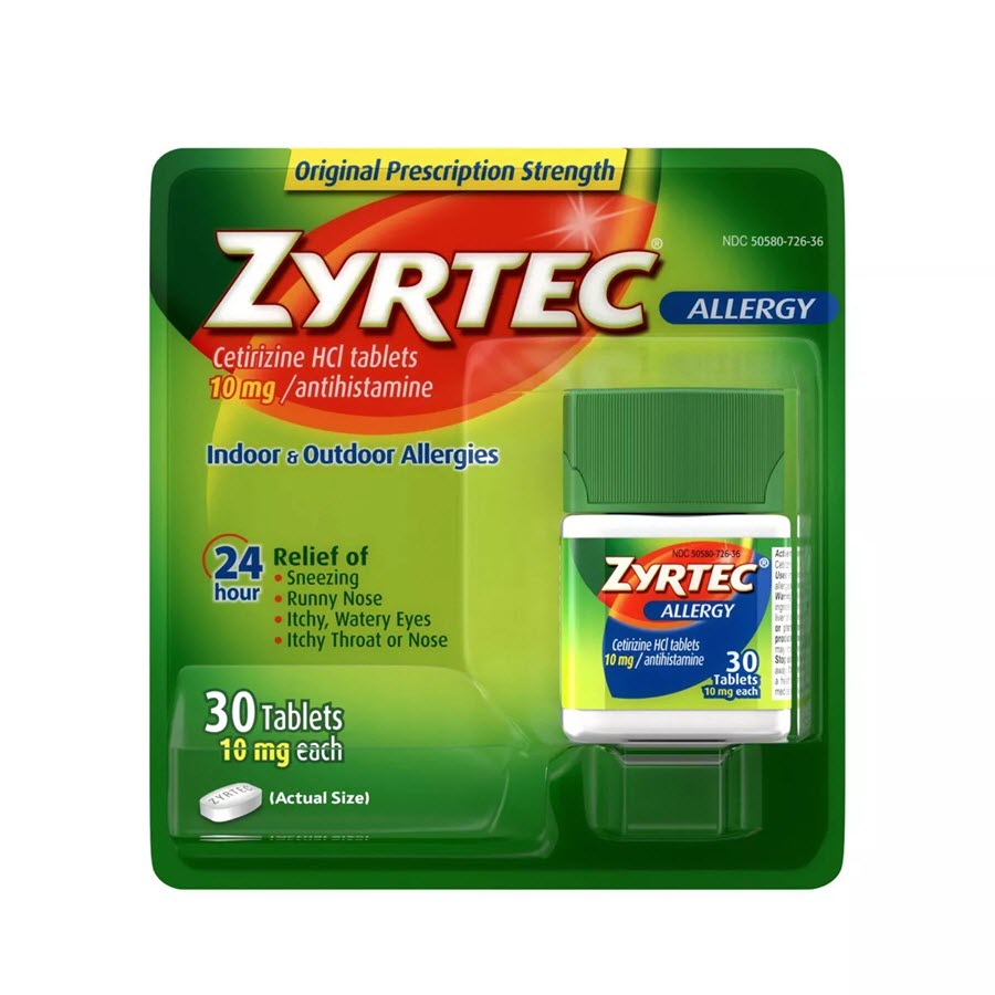 Zyrtec 24 Hour Allergy Relief Tablets - Cetirizine HCl, 30ct