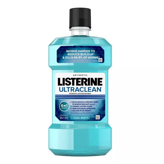 Listerine Ultraclean Tartar Control Antiseptic Mouthwash Cool Mint - 500ml