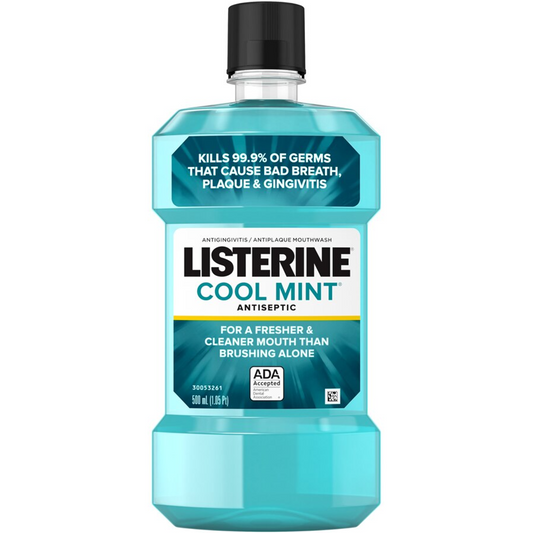 Listerine Cool Mint Antiseptic Mouthwash, 500ml