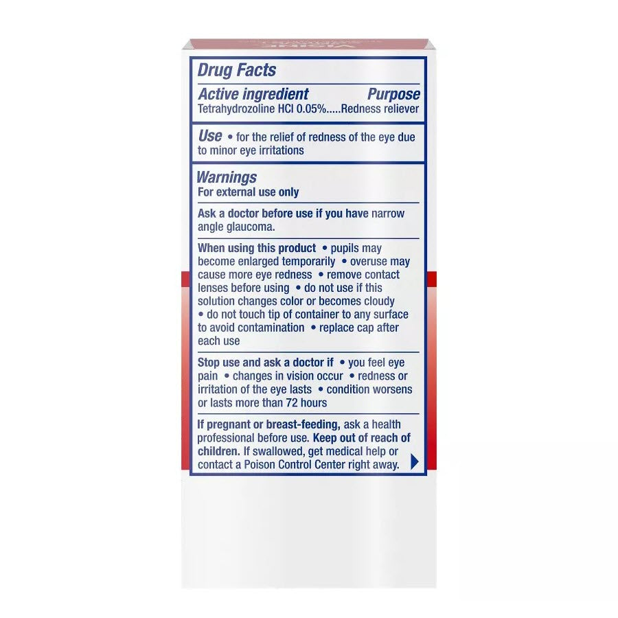 Visine Redness Relief Sterile Tetrahydrozoline HCl Eye Drops - 0.65 fl oz