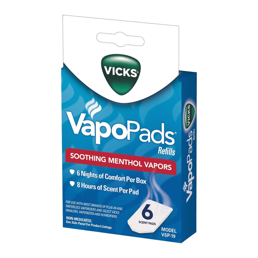 Vicks VapoPads - Soothing Menthol Vapor Pads for Vicks Humidifiers, 6ct