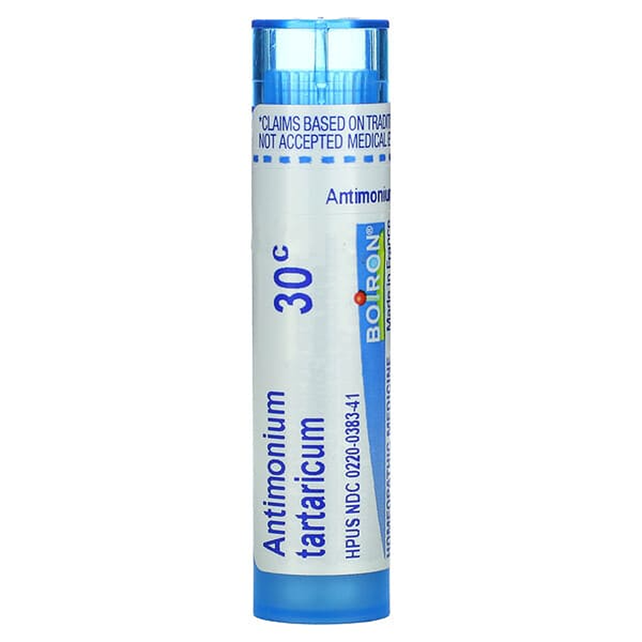 Boiron Antimonium Tartaricum 30C Homeopathic Single Medicine For Cough, Cold & Flu - 80 Pellet