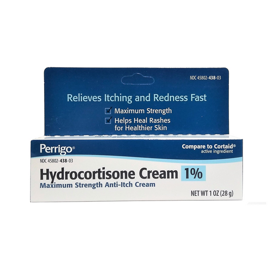 Perrigo Hydrocortisone Cream 1 Percent Anti Itching Cream, 1oz