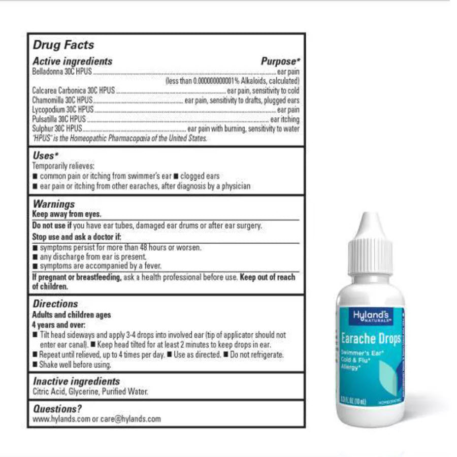 Hyland's Naturals Ear Ache Drops - 0.33oz