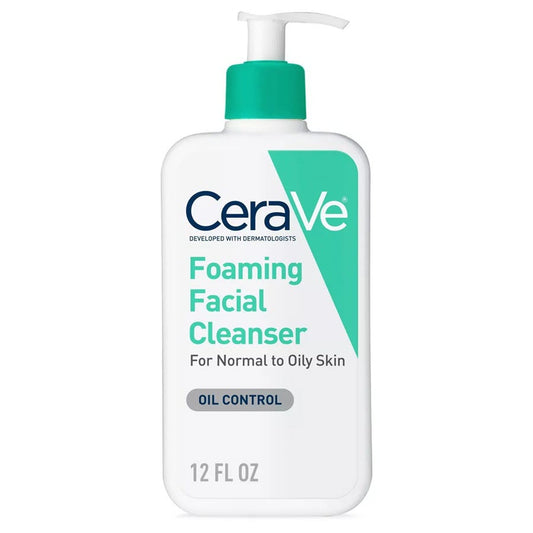 CeraVe Foaming Face Wash, Facial Cleanser for Normal to Oily Skin, 12oz