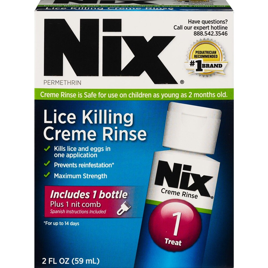 Nix Lice Treatment Creme Rinse 1%, 2oz