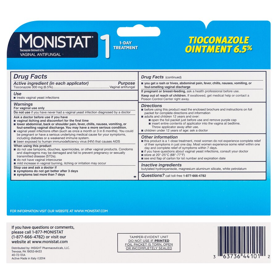 Monistat 1-Day Antifungal Ointment - 0.16oz