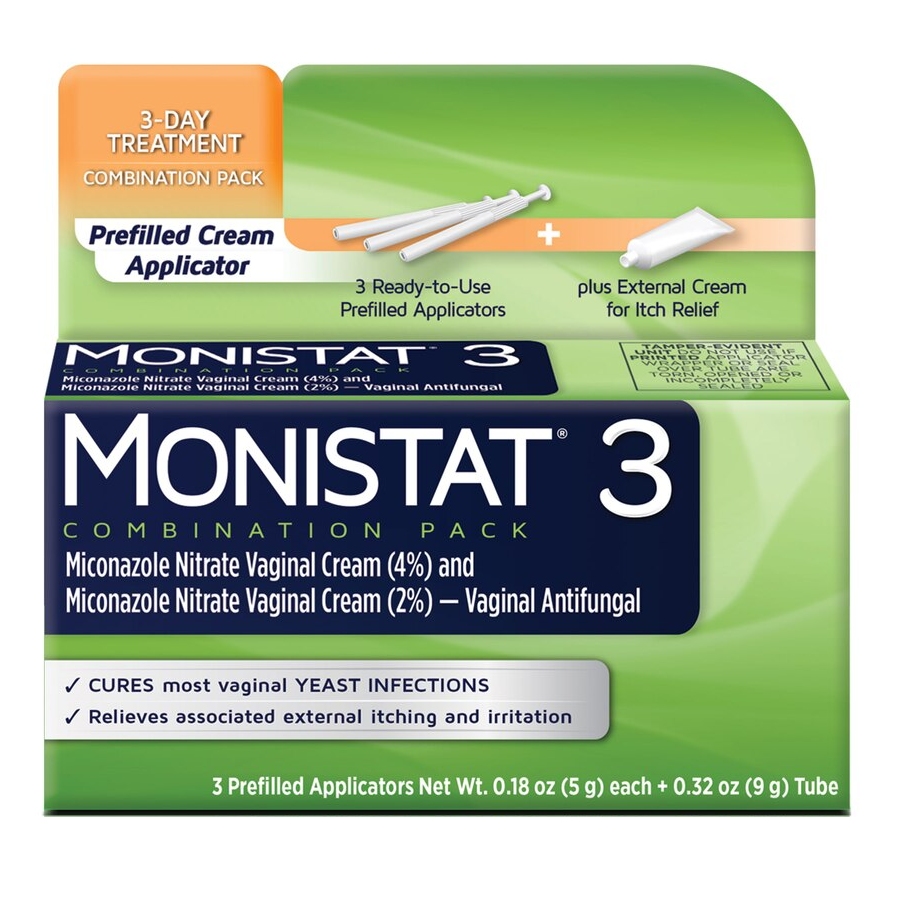 Monistat 3-Dose Yeast Infection Treatment, Prefilled Cream Applicators