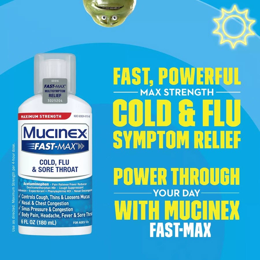 Mucinex Max Strength Cold, Flu & Sore Throat Medicine - Liquid - 6 fl oz