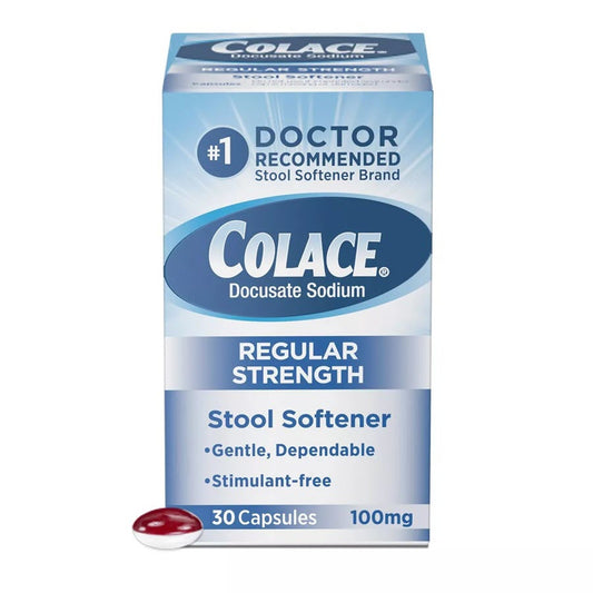 Colace Regular Strength Stool Softener, 30ct