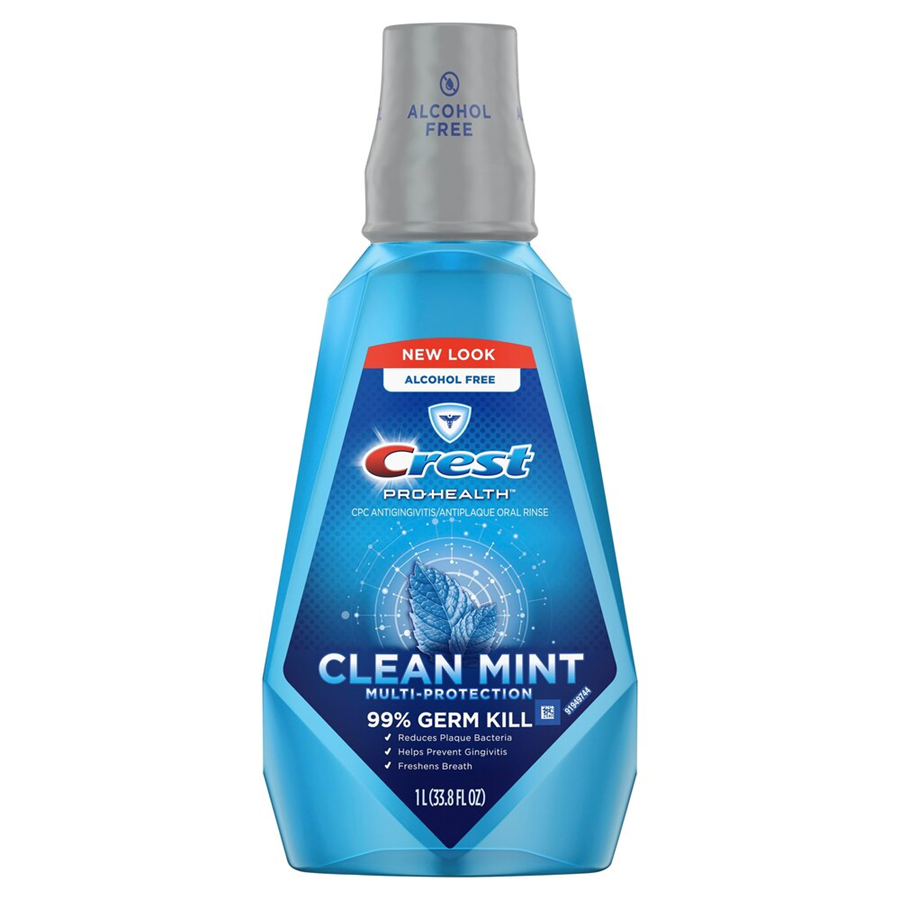 Crest Pro-Health Multi-Protection Alcohol-Free Mouthwash - Clean Mint, 1LT