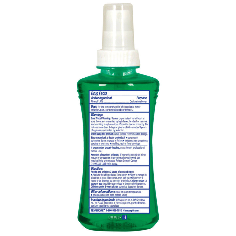 Chloraseptic Sore Throat Spray Menthol, 6oz