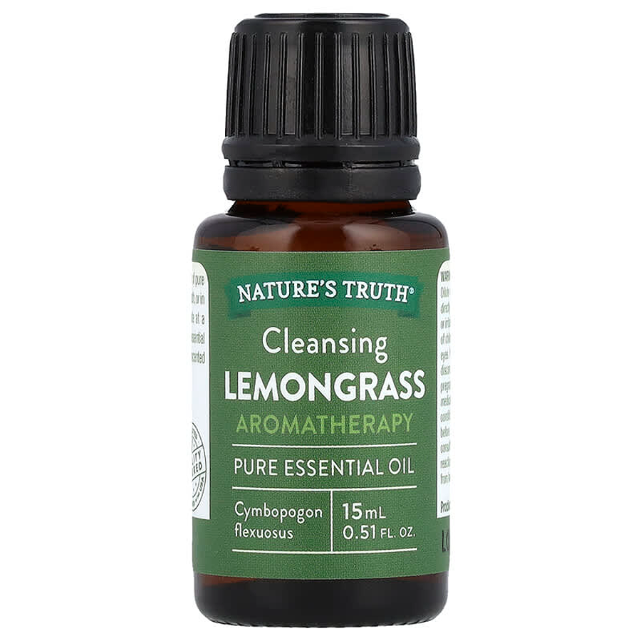 Nature's Truth Lemongrass Pure Essential Cleansing Aromatherapy Oil, 15ml