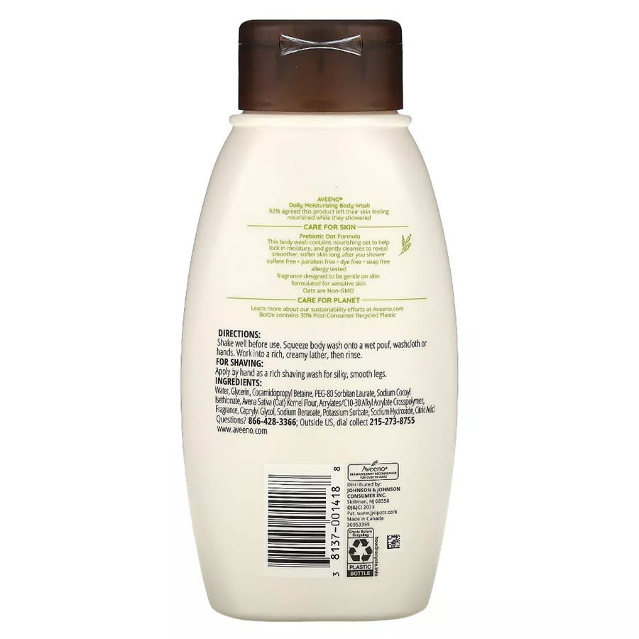 Aveeno Daily Moisturizing Body Wash, Lightly Scented, 12 fl oz