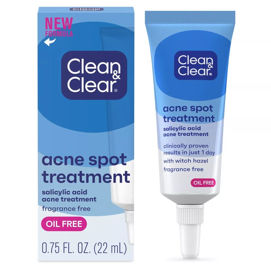 Clean & Clear Advantage Acne Spot Treatment Gel Cream with Salicylic Acid and Witch Hazel - .75 fl oz