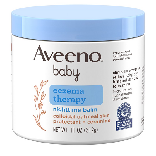 Aveeno Baby Eczema Therapy Nighttime Moisturizing Balm, Soothes & Relieves Dry, Itchy Skin - 11oz