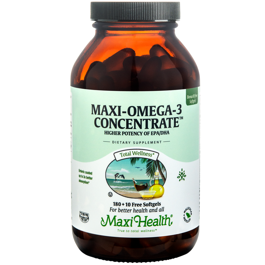 Maxi Health Maxi Omega-3 Concentrate™ Fish Oil EPA/DHA 180 Softgels