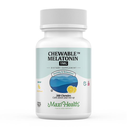 Maxi Health Chewable Melatonin 1 mg Lemon Flavor, 200 Tablets