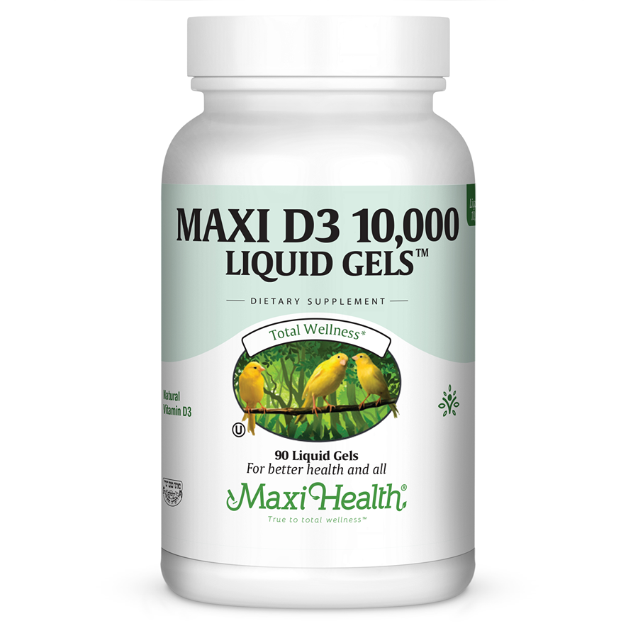 Maxi Health Vitamin D3 Liquid Gels 10,000 IU, 90 Liquid Gels