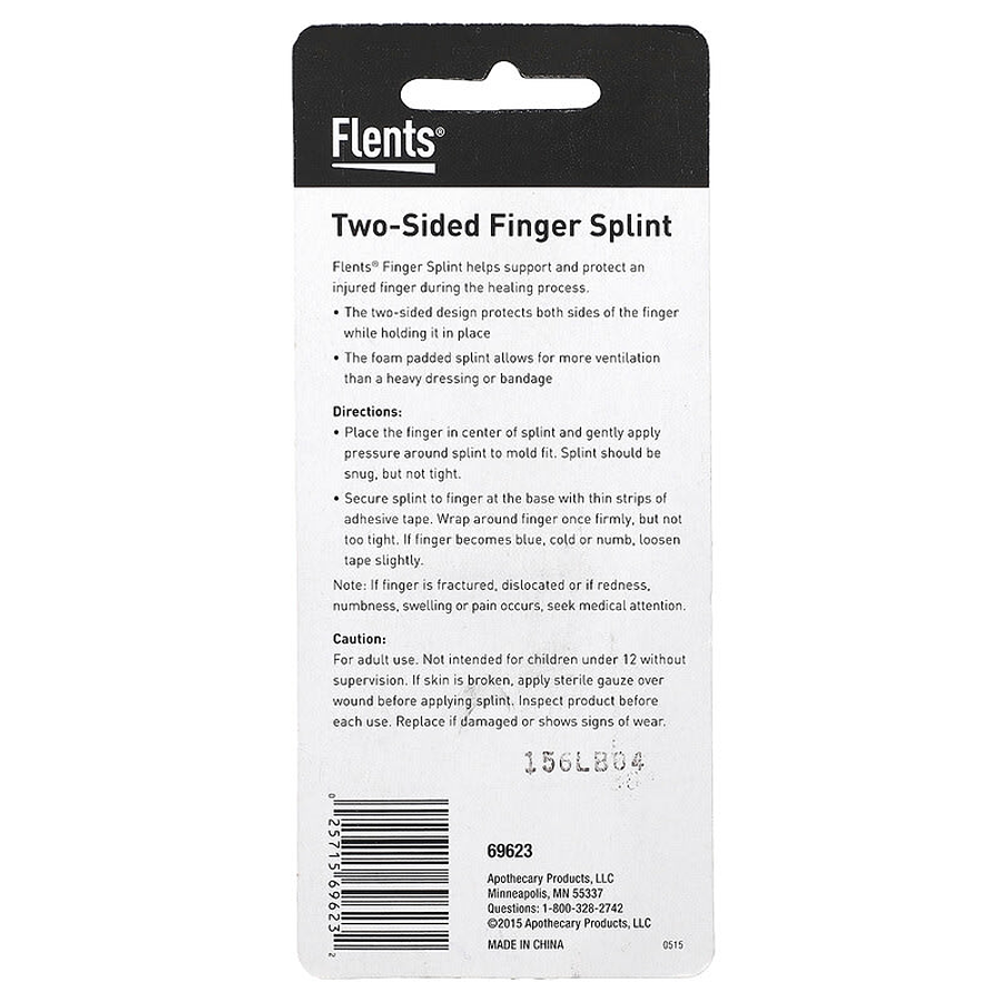 Flents Finger Splint, 2-Sided Splint, Medium 69623